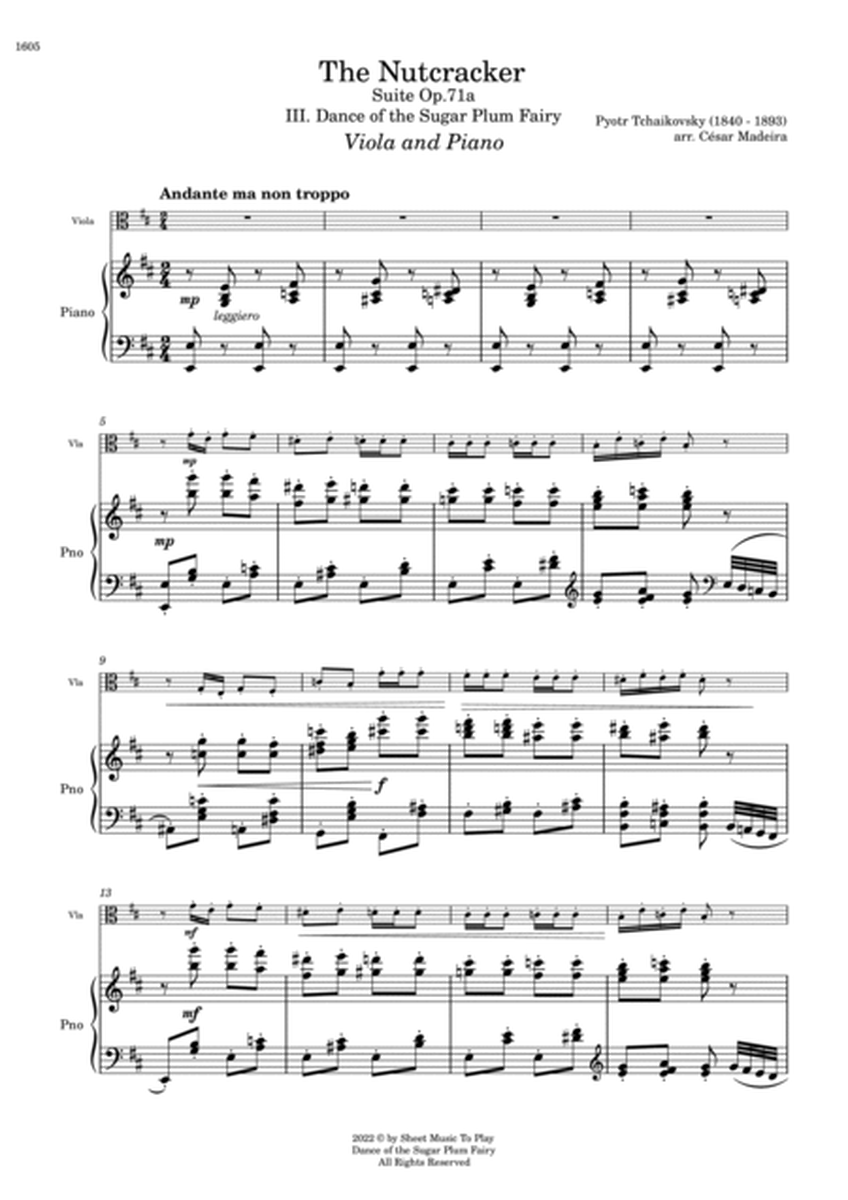 Dance of the Sugar Plum Fairy - Viola and Piano (Full Score and Parts) image number null