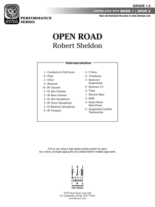 Book cover for Open Road: Score