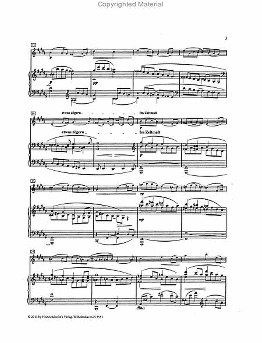Sechs Mondlieder (Nocturnes) for Violin and Piano
