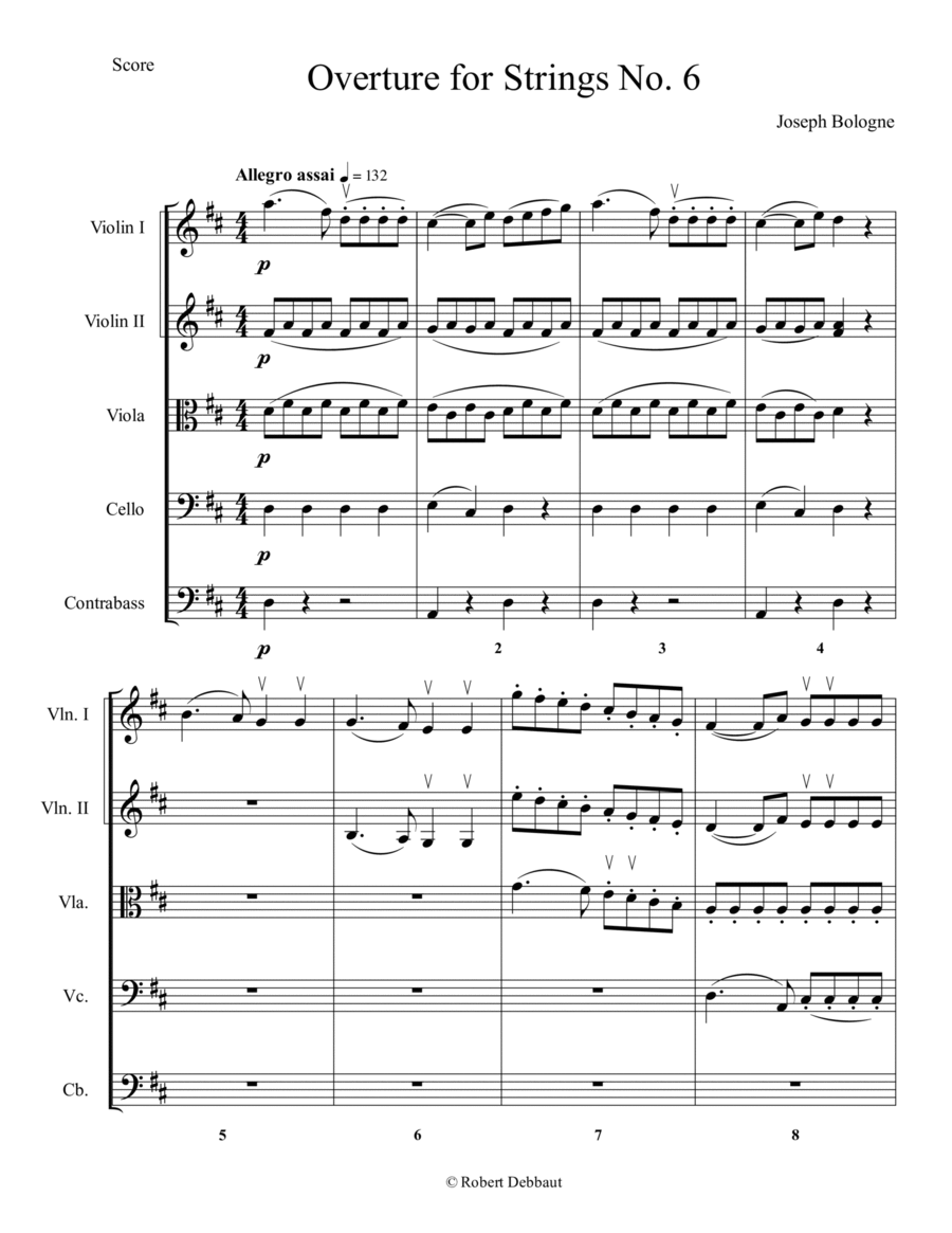 Overture for Strings No. 6 - Score Only