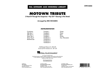 Book cover for Motown Tribute - Conductor Score (Full Score)