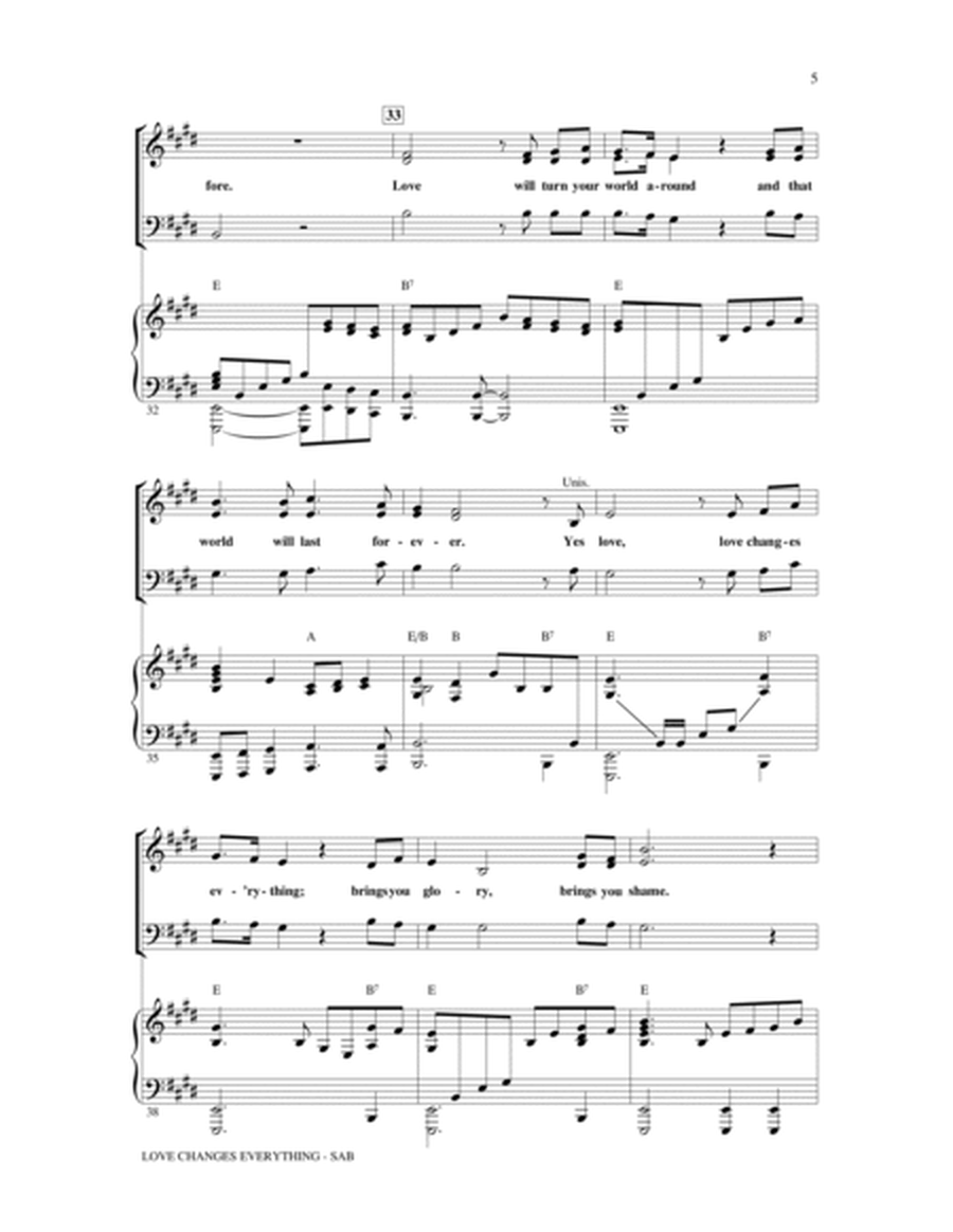 Love Changes Everything (from Aspects Of Love) (arr. Ed Lojeski)