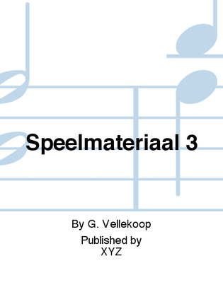 Book cover for Speelmateriaal 3