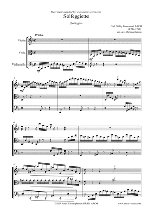 Solfeggietto (Solfeggio) - Violin, Viola and Cello