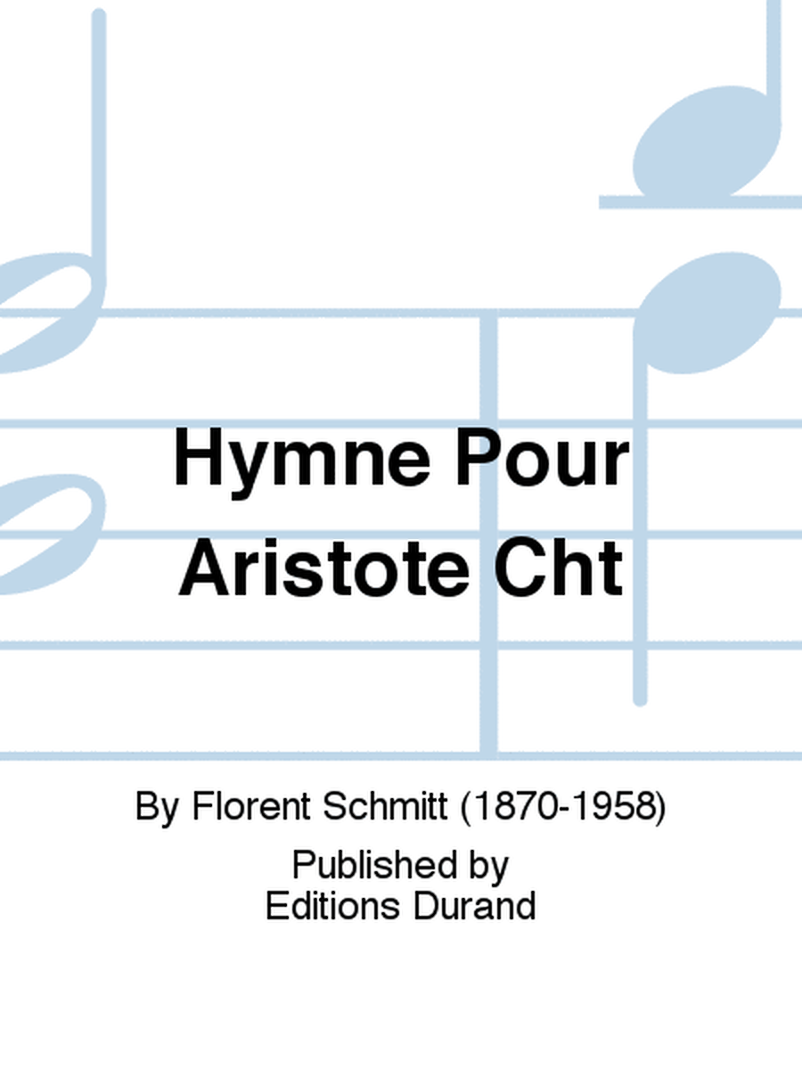 Hymne Pour Aristote Cht