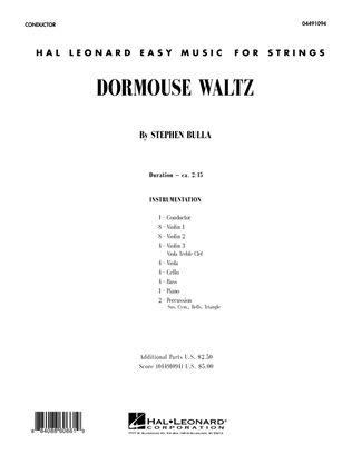Book cover for Dormouse Waltz - Full Score