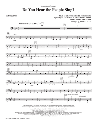 Do You Hear the People Sing? (from Les Misérables) (arr. John Leavitt) - Contrabass