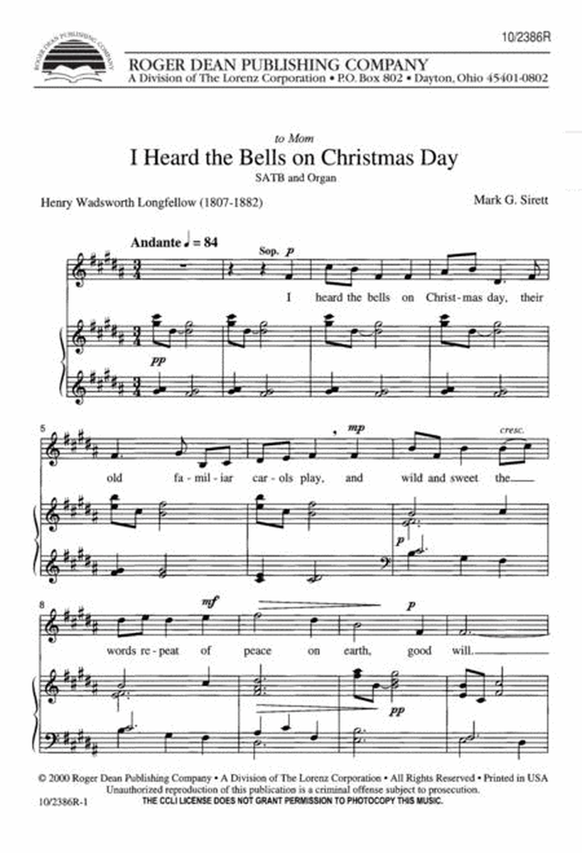 I Heard the Bells on Christmas Day image number null