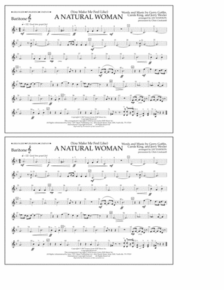 Book cover for (You Make Me Feel Like) A Natural Woman (arr. Jay Dawson) - Baritone T.C.