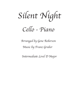 Book cover for Silent Night Cello Solo in D Major with Piano