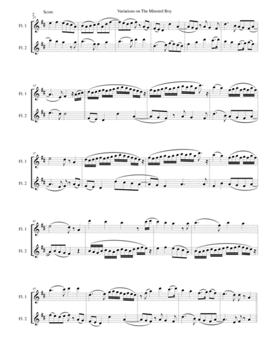 Variations on The Minstrel Boy for 2 flutes image number null
