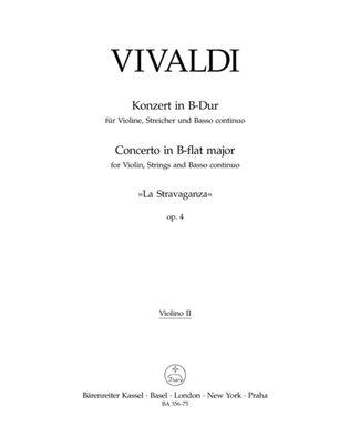Book cover for La Stravaganza, No. 1 B flat major, Op. 4/1 Fa I, 180