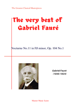 Book cover for Faure-Nocturne No.11 in F♯ minor, Op. 104 No.1