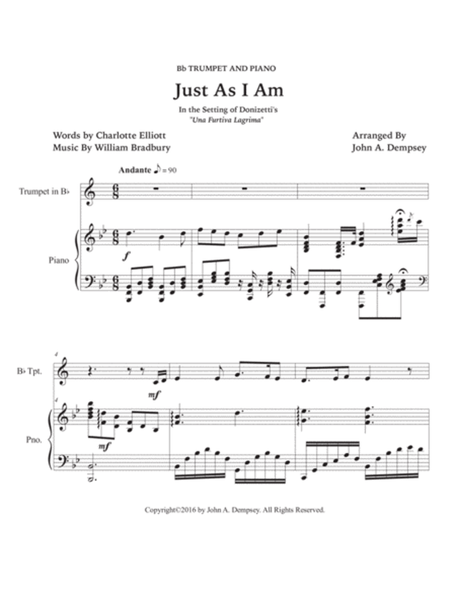 Just As I Am (Trumpet and Piano) image number null