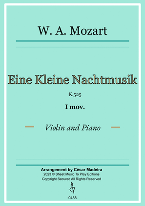 Book cover for Eine Kleine Nachtmusik (1 mov.) - Violin and Piano (Full Score)