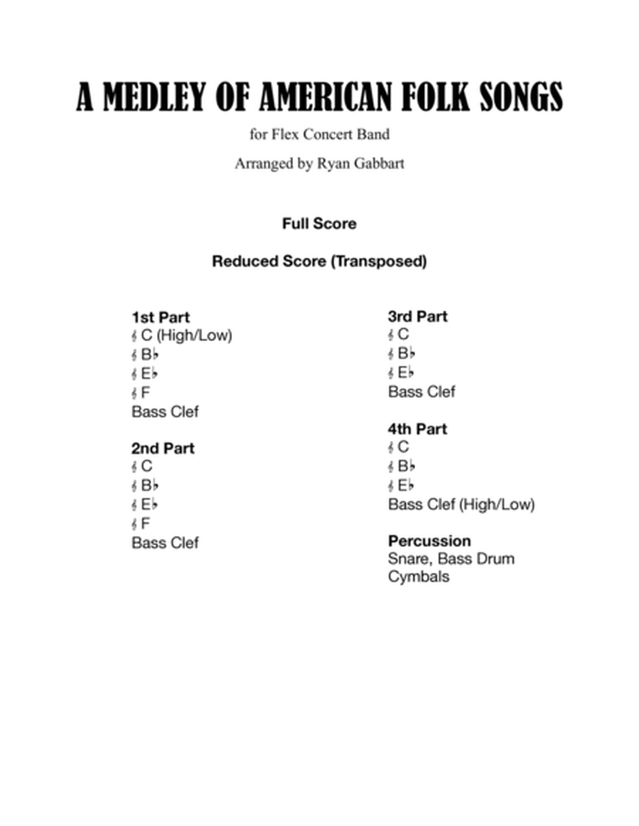 A Medley of American Folk Songs for Flex Band (Beginner)