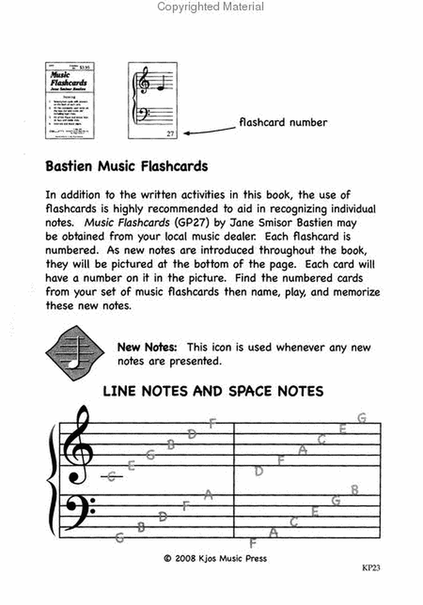 Bastien Theory Boosters: Lines and Spaces Note Speller