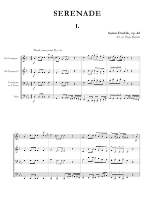 Book cover for Serenade Op. 44 for Brass Quartet - 1st Movement