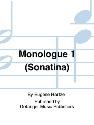 Book cover for Monologue 1 (Sonatina)