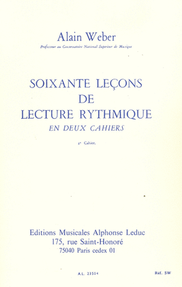 Book cover for 60 Lecons De Lecture Rythmique - Volume 2