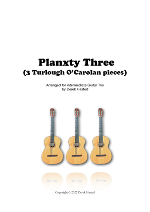 Book cover for Planxty Three - 3 easy O'Carolan pieces for 3 guitars/large ensemble
