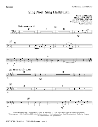 Book cover for Sing Noel, Sing Hallelujah - Bassoon