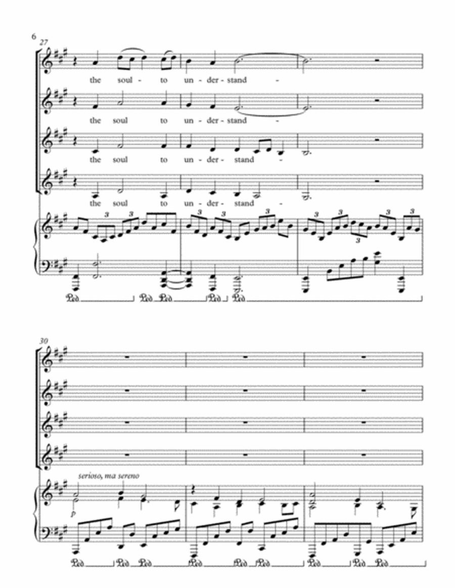 "Song and Music" for Women's Chorus and Piano, Poem by Dante Gabriel Rossetti