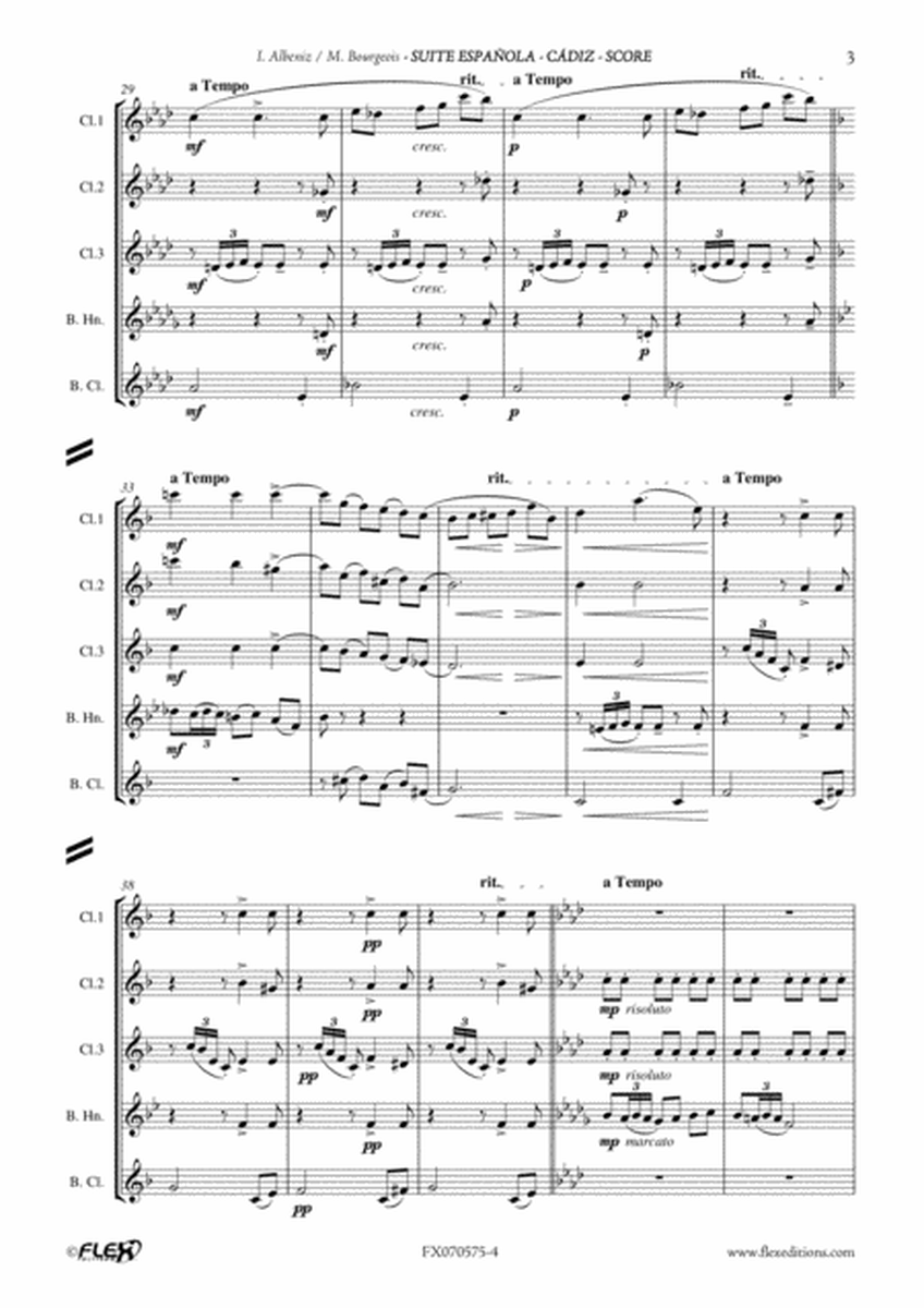 Suite Espagnola, Opus 47 - 4: Cadiz (Cancion) image number null