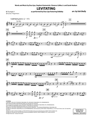Book cover for Levitating (for Brass Quintet) (arr. Seb Skelly) - Bb Trumpet 1