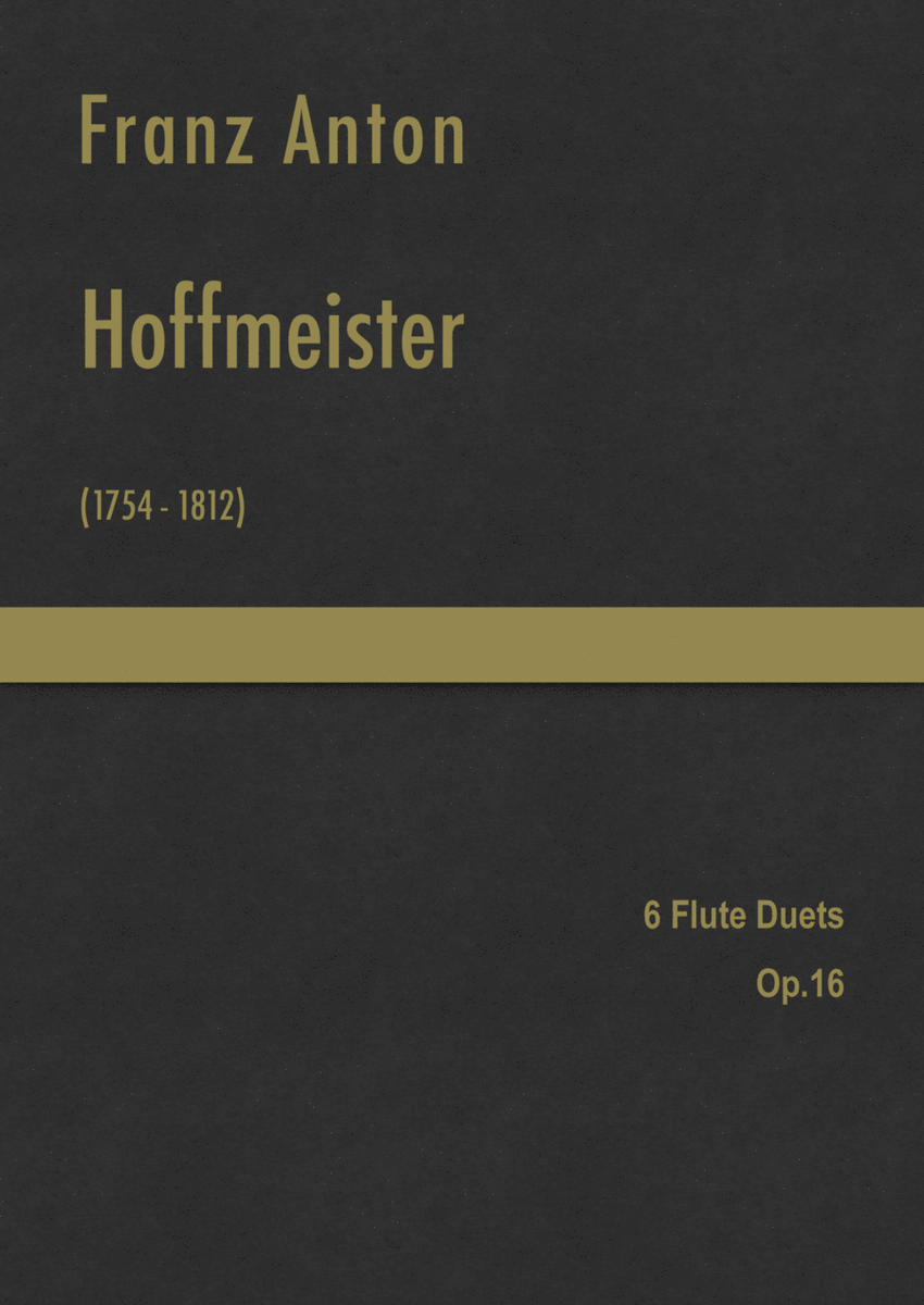 Hoffmeister - 6 Flute Duets, Op.16 image number null