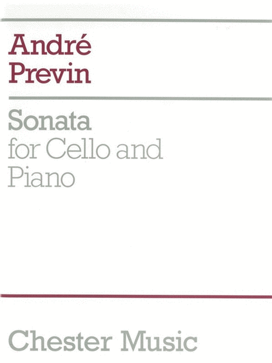 Previn Sonata Cello & Piano