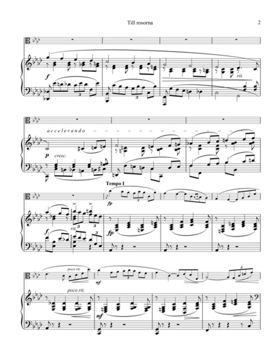 Till rosorna for viola and piano image number null