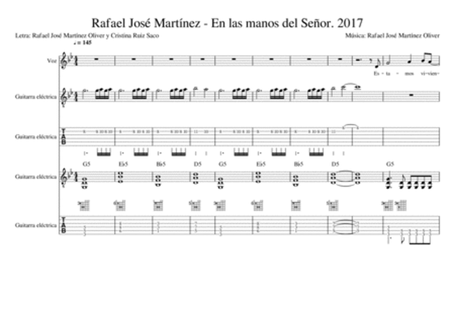 Rafael José Martínez - En las manos del Señor. Partitura 2017
