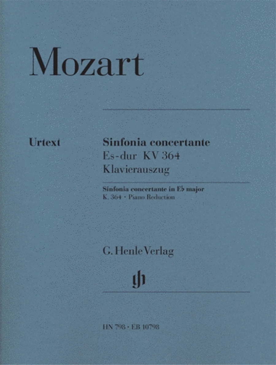Sinfonia Concertante E Flat K 364 Violin/Viola/Piano