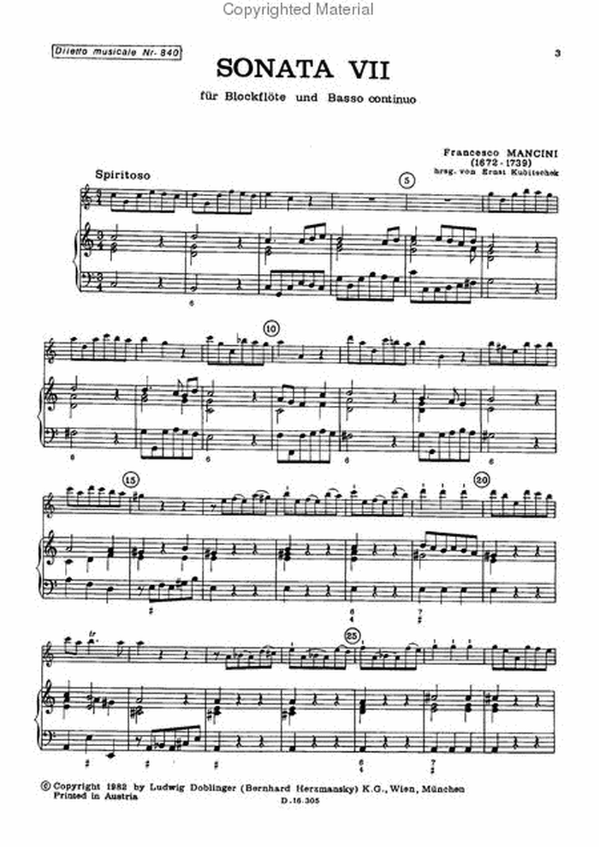 Sonata VII C-Dur