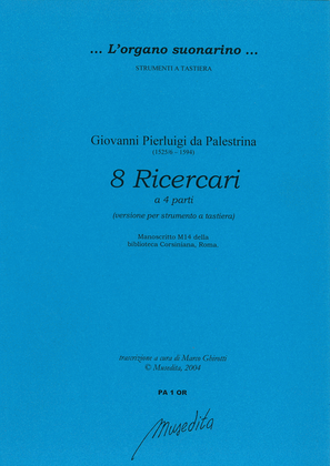 Book cover for 8 Ricercari (ms, I-Rli, XVI sec.)