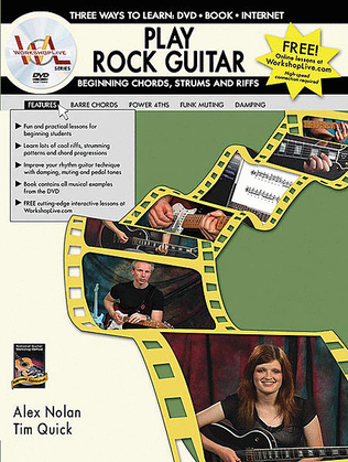 Book cover for Play Rock Guitar -- Beginning Chords, Strums, and Riffs