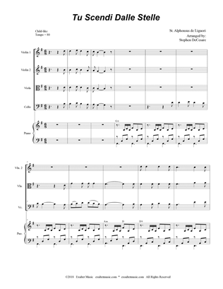 Book cover for Tu Scendi Dalle Stelle (String Quartet and Piano)