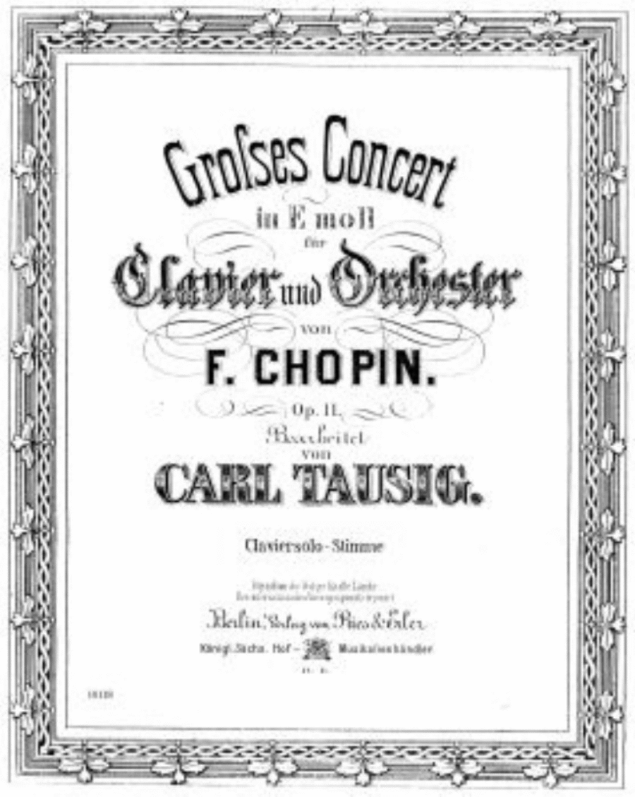 Grosses Konzert für Klavier und Orchester e-Moll Op. 11