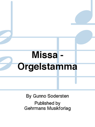 Book cover for Missa - Orgelstamma