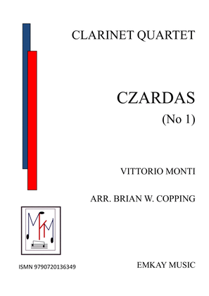 Book cover for CZARDAS N0 1 - CLARINET QUARTET