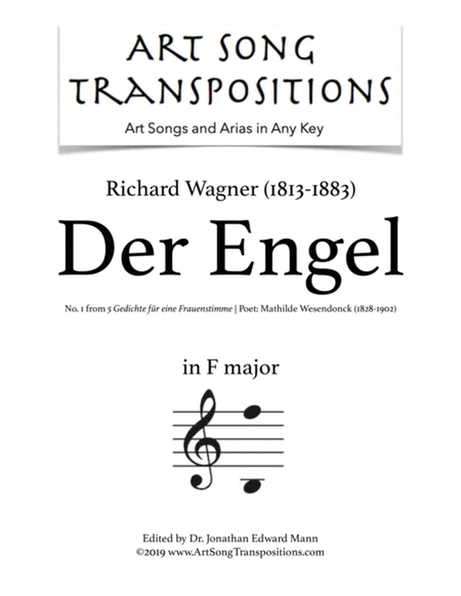 WAGNER: Der Engel (transposed to F major)