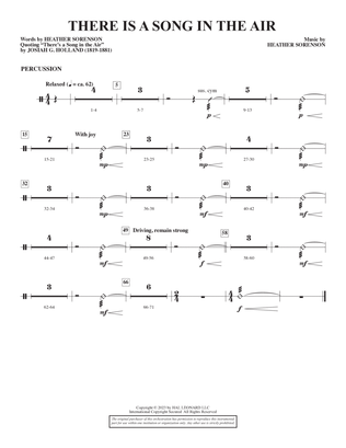 Book cover for There Is A Song In The Air - Percussion