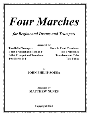 Book cover for Four Marches for Brass and Drums
