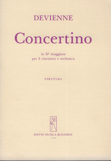 Concertino In Sib Maggiore Per 2 Clarinetti E Or