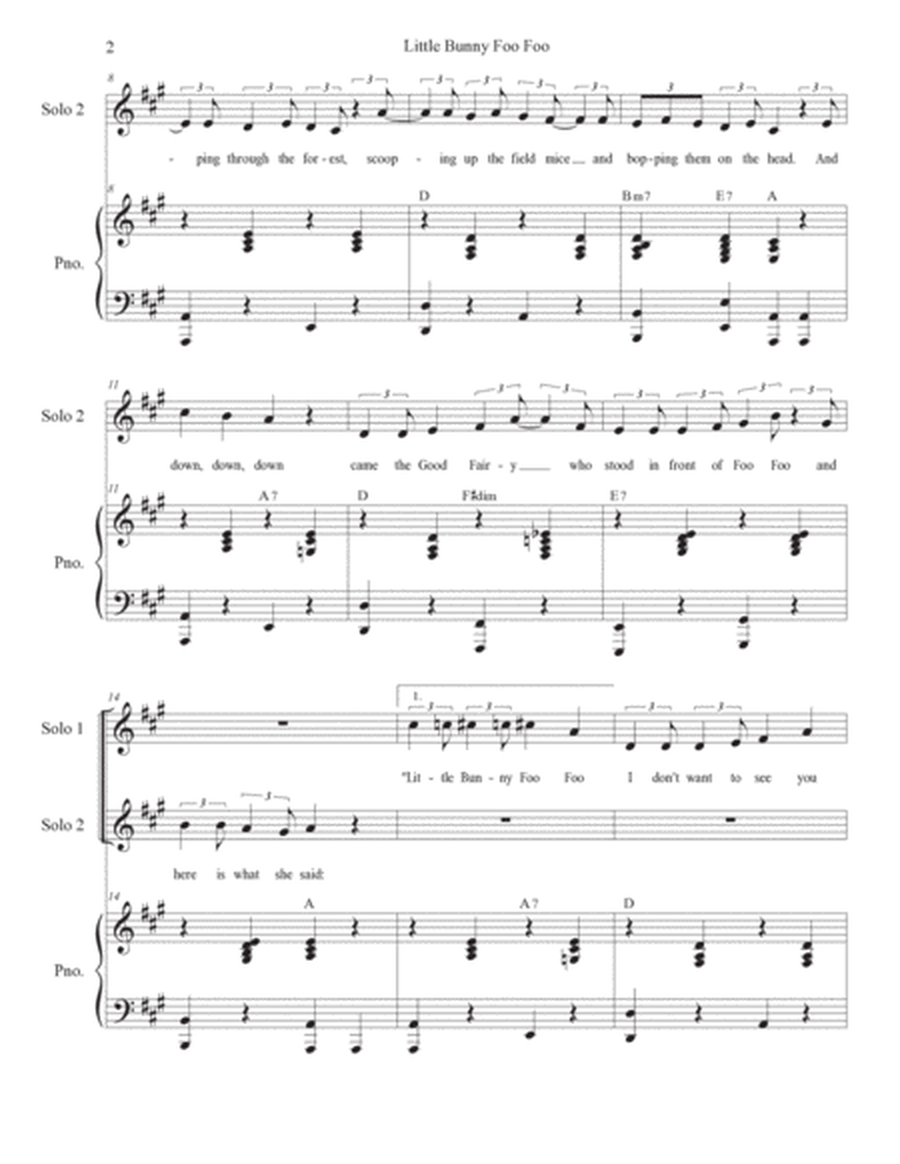Little Bunny Foo Foo (2-part choir - (SA) image number null