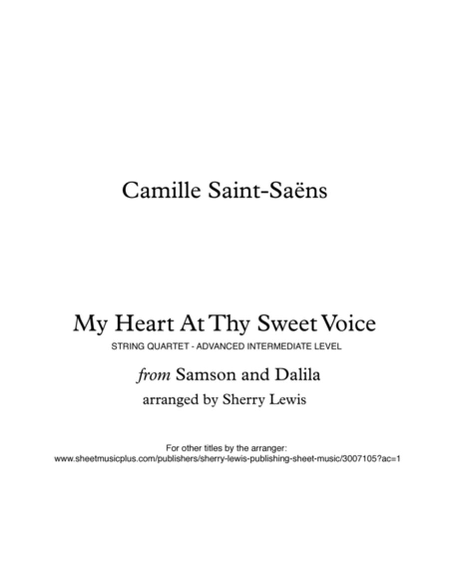 MY HEART AT THY SWEET VOICE for String Quartet, Advanced Intermediate Level for 2 violins, viola and image number null