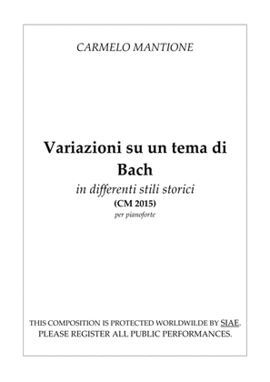 Book cover for Variazioni su un tema di Bach in differenti stili storici (CM 2015)