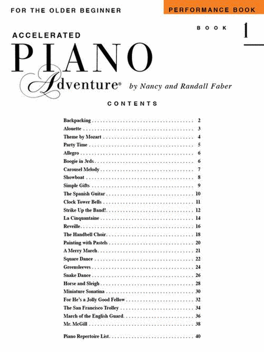 Accelerated Piano Adventures for the Older Beginner