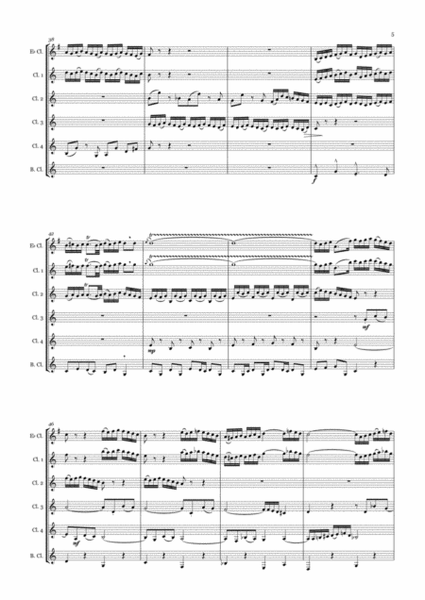 J. S. Bach _ Fugue in G minor, BWV 578,  arranged for clarinet choir image number null